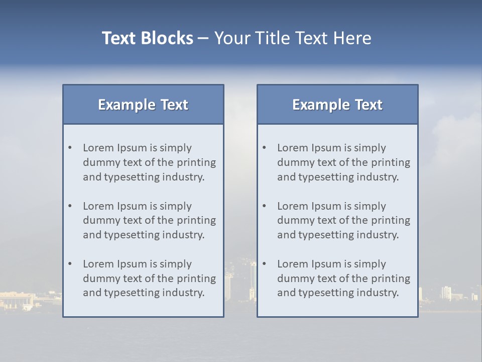 Ocean Clouds Mountains PowerPoint Template