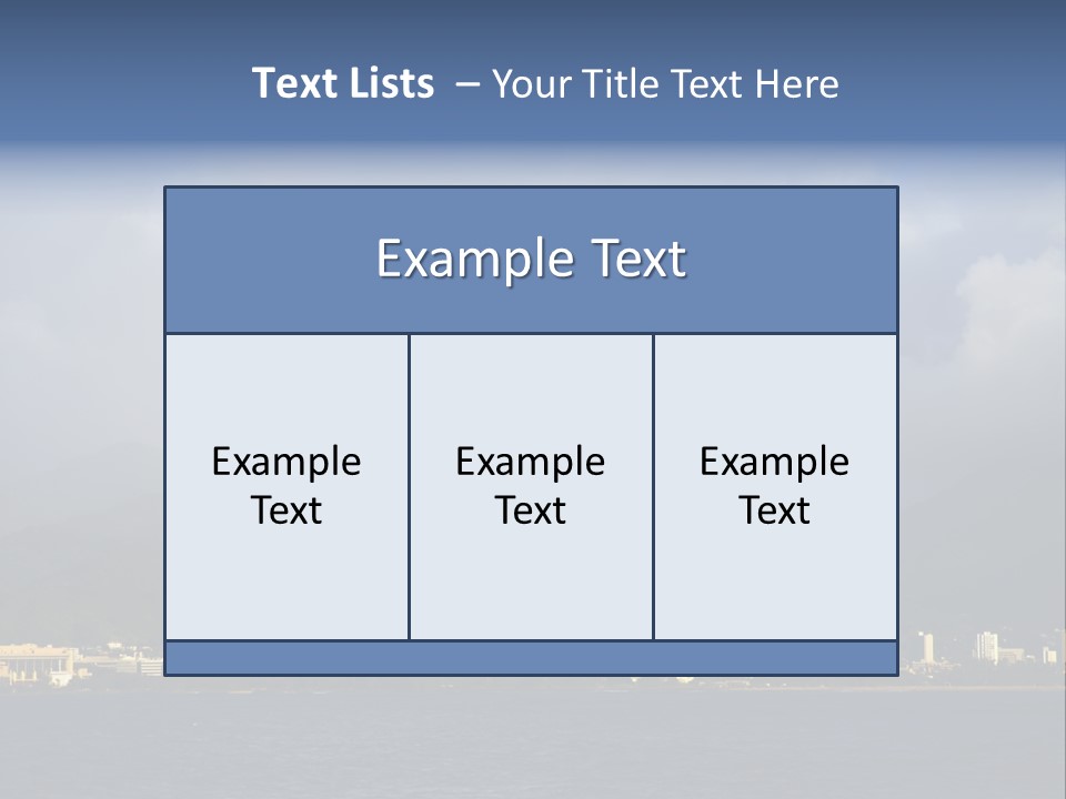 Ocean Clouds Mountains PowerPoint Template