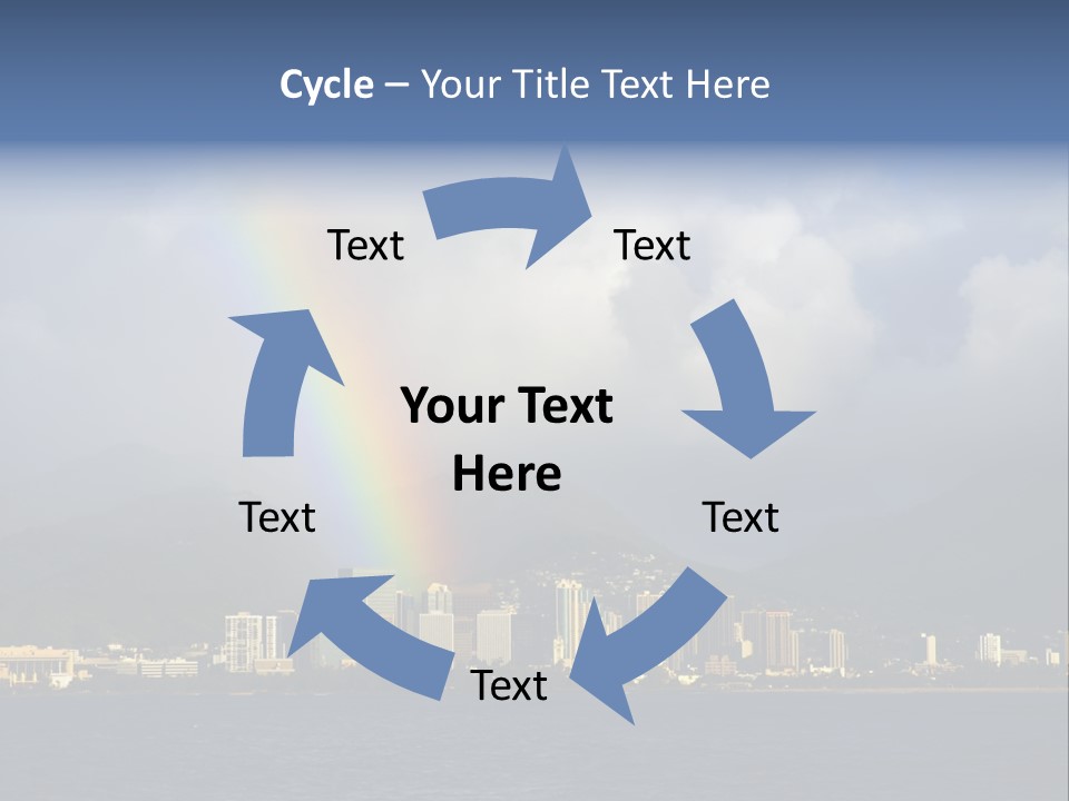 Ocean Clouds Mountains PowerPoint Template