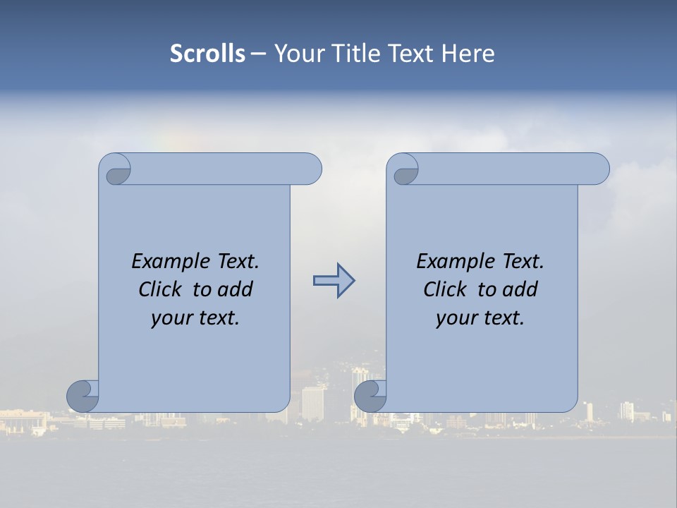 Ocean Clouds Mountains PowerPoint Template