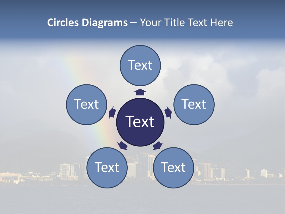 Ocean Clouds Mountains PowerPoint Template