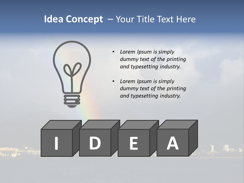 Ocean Clouds Mountains PowerPoint Template
