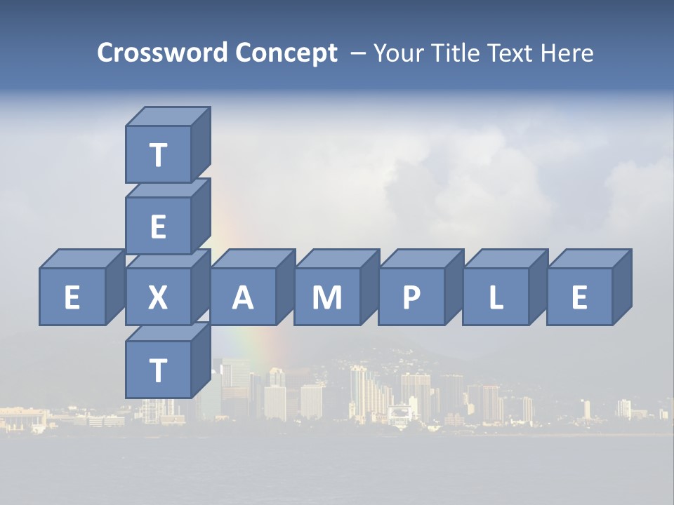 Ocean Clouds Mountains PowerPoint Template