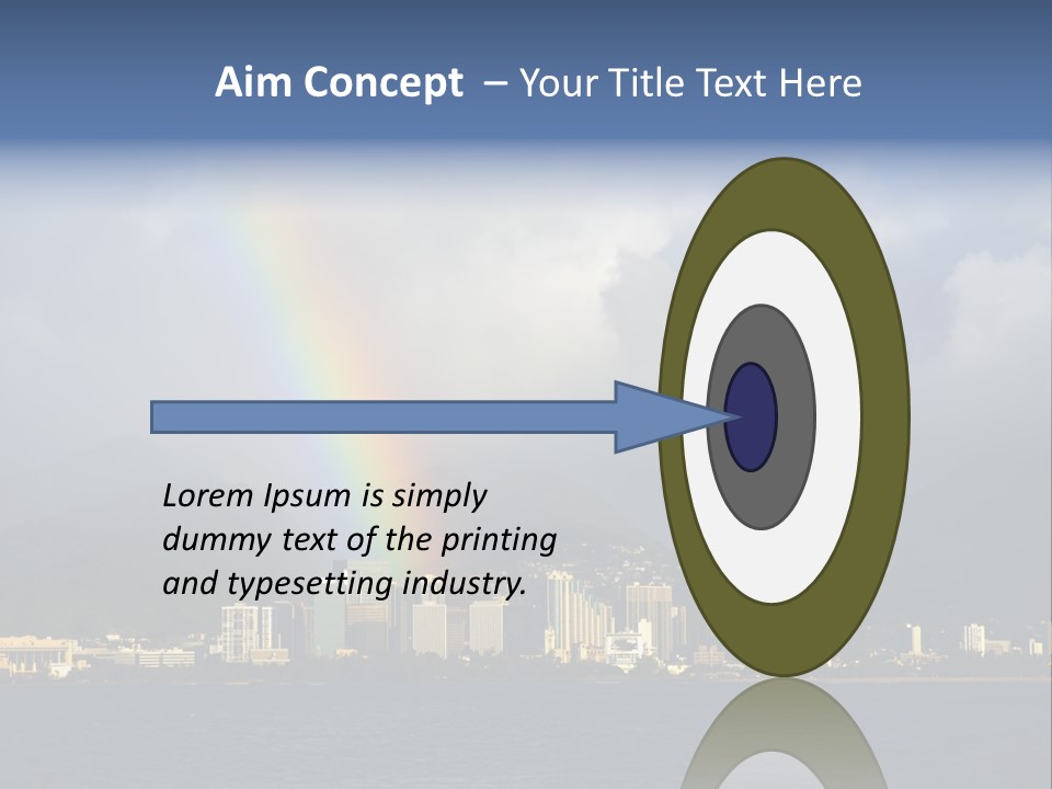 Ocean Clouds Mountains PowerPoint Template