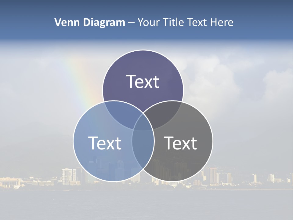 Ocean Clouds Mountains PowerPoint Template
