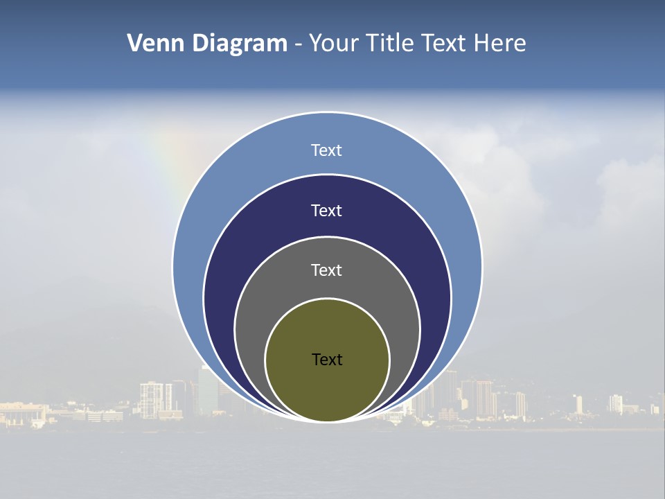 Ocean Clouds Mountains PowerPoint Template