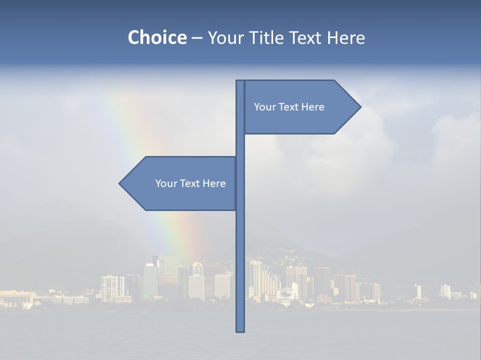 Ocean Clouds Mountains PowerPoint Template