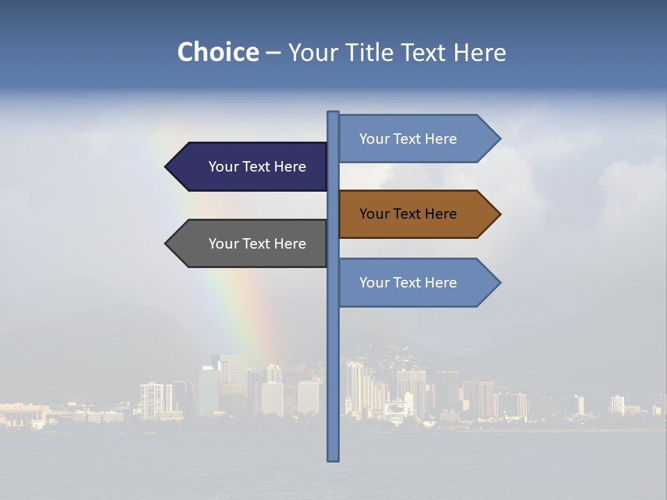 Ocean Clouds Mountains PowerPoint Template