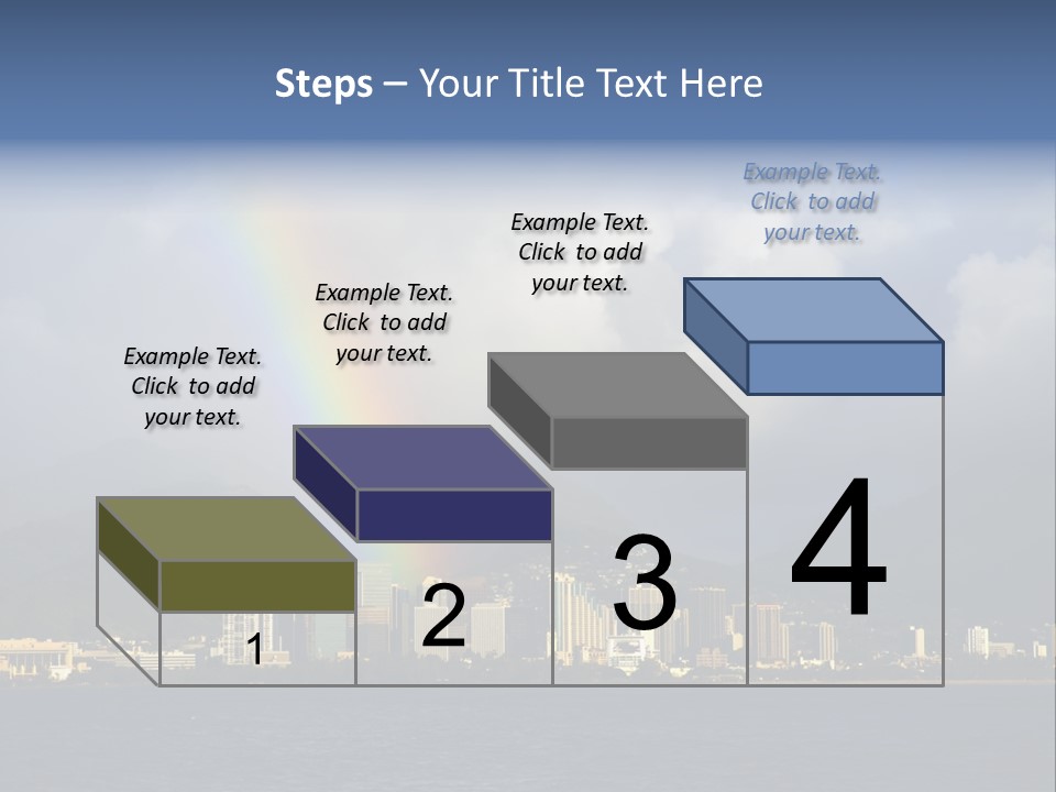 Ocean Clouds Mountains PowerPoint Template