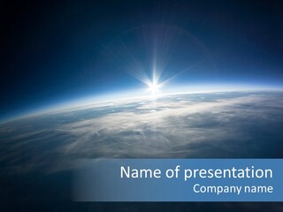 Horizon Planet Illustration PowerPoint Template