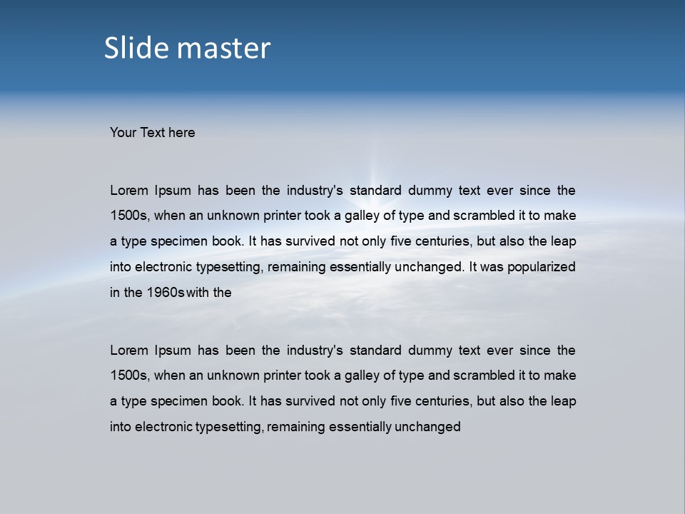 Horizon Planet Illustration PowerPoint Template