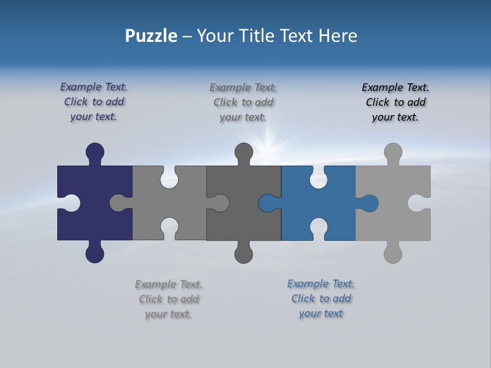 Horizon Planet Illustration PowerPoint Template