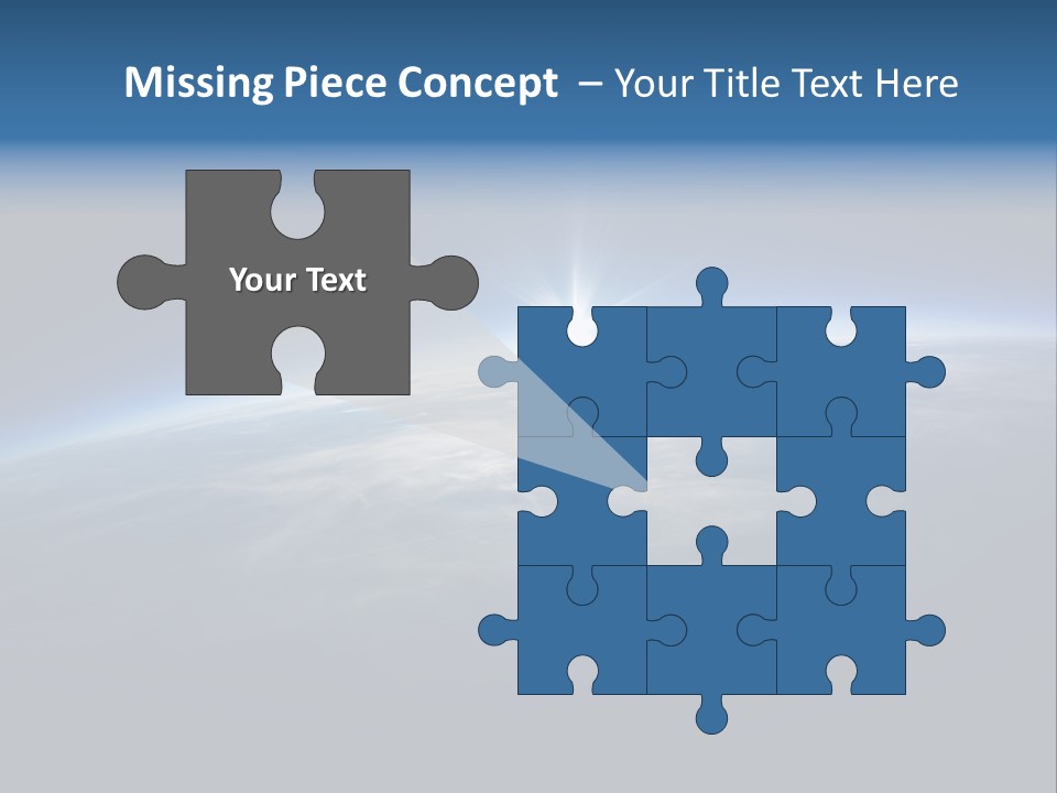 Horizon Planet Illustration PowerPoint Template