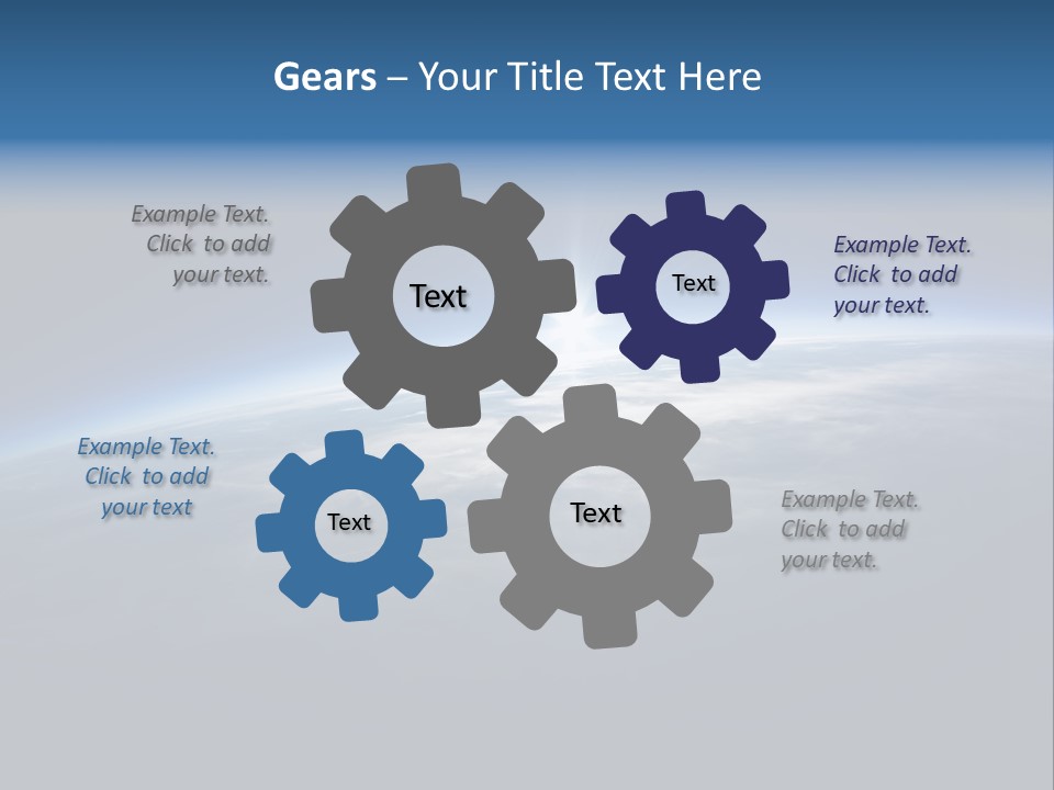 Horizon Planet Illustration PowerPoint Template