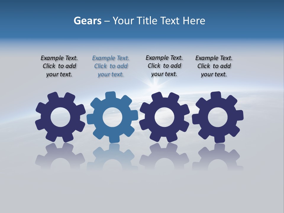 Horizon Planet Illustration PowerPoint Template