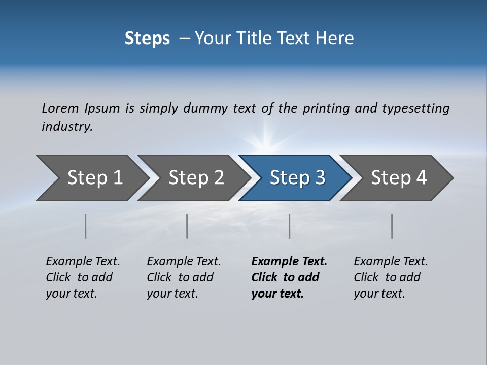 Horizon Planet Illustration PowerPoint Template