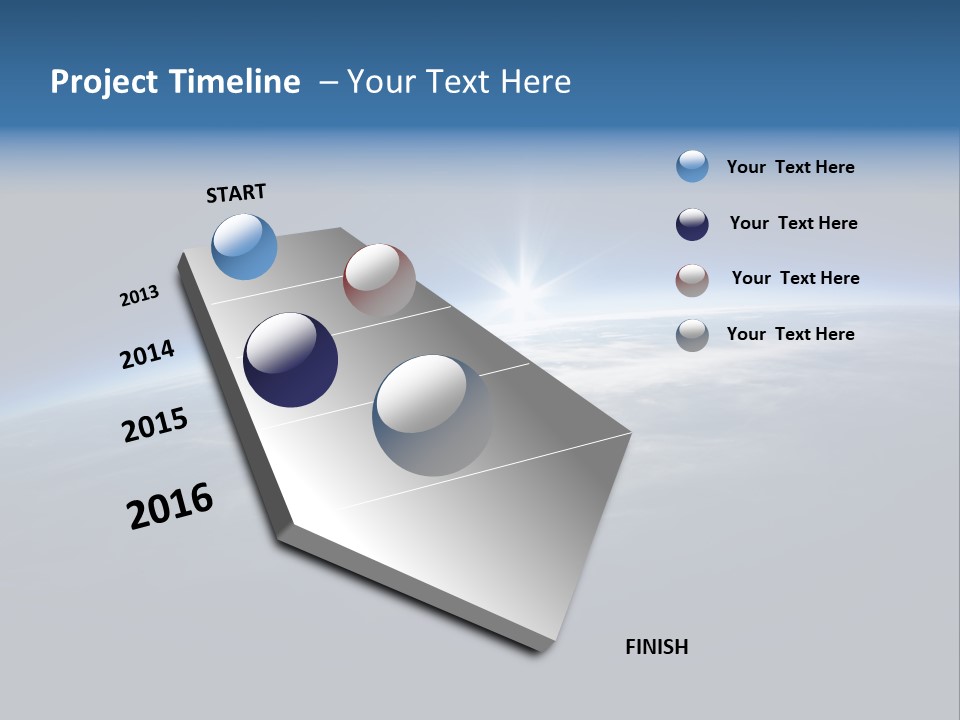 Horizon Planet Illustration PowerPoint Template