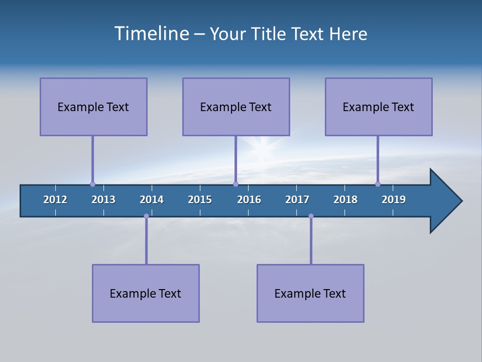 Horizon Planet Illustration PowerPoint Template
