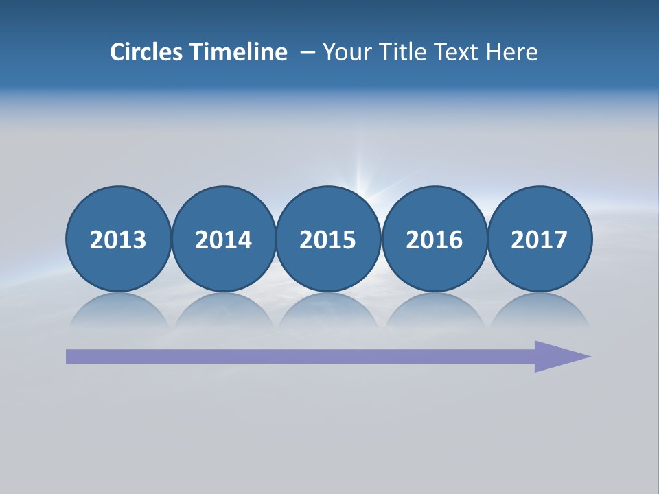 Horizon Planet Illustration PowerPoint Template