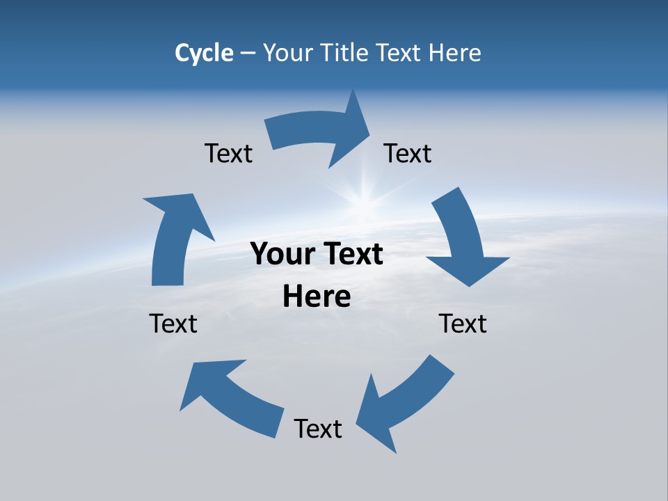 Horizon Planet Illustration PowerPoint Template