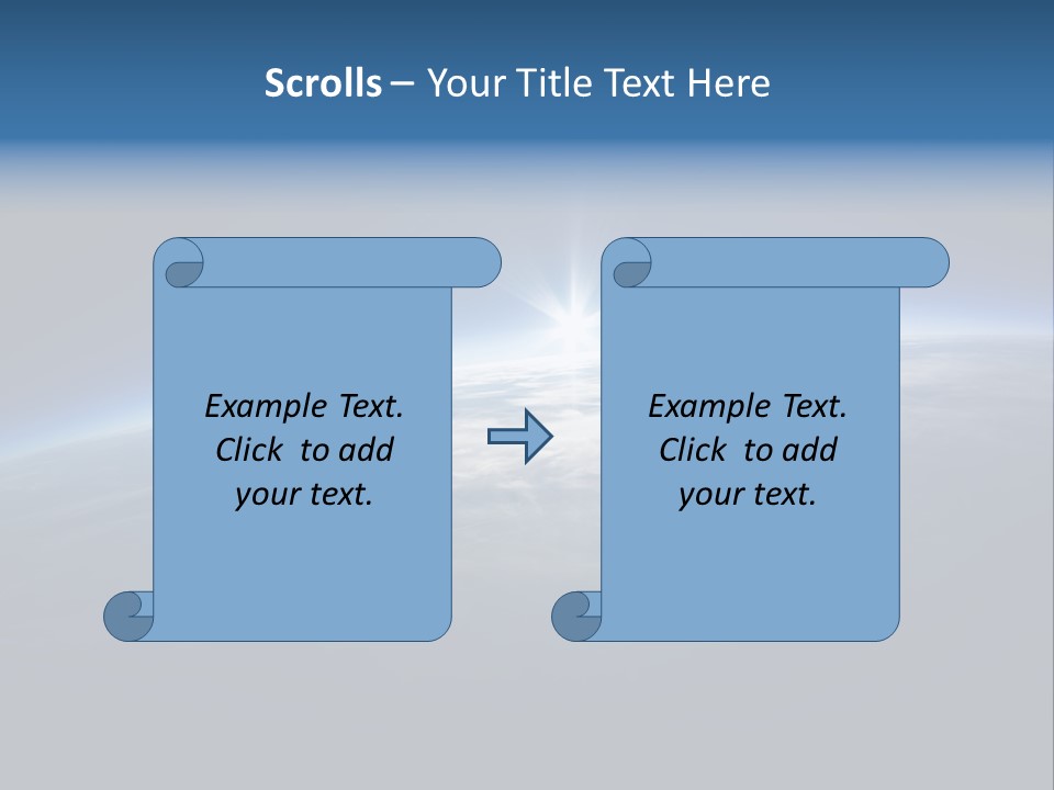Horizon Planet Illustration PowerPoint Template