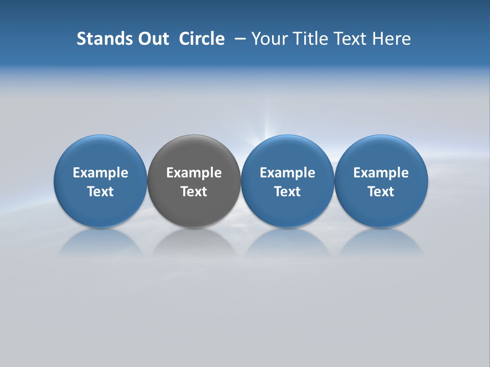 Horizon Planet Illustration PowerPoint Template