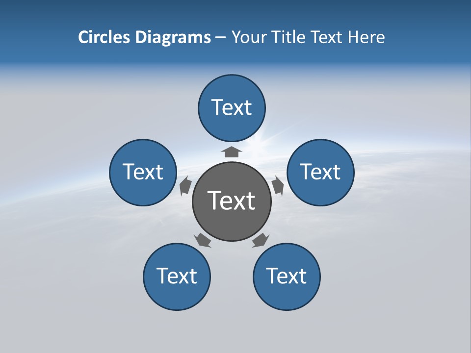 Horizon Planet Illustration PowerPoint Template