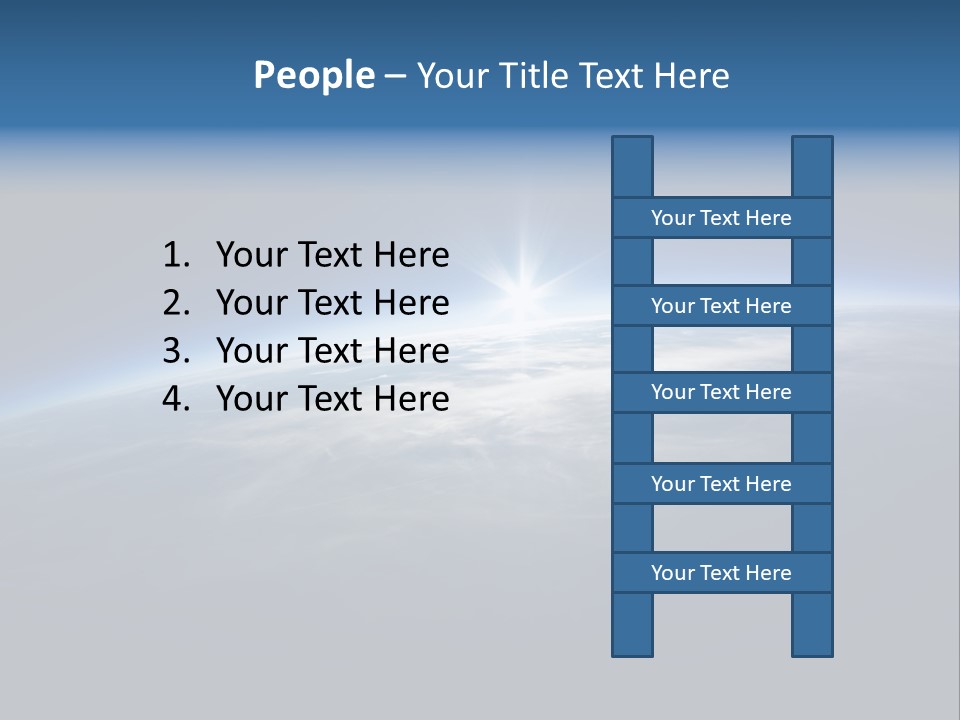 Horizon Planet Illustration PowerPoint Template