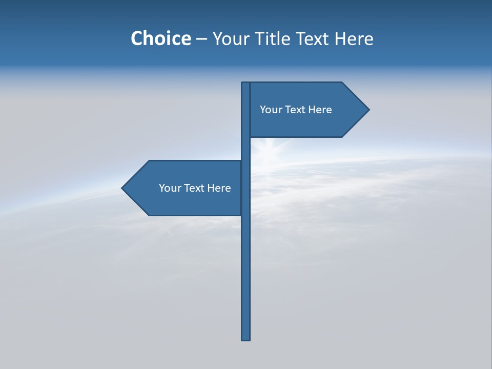 Horizon Planet Illustration PowerPoint Template