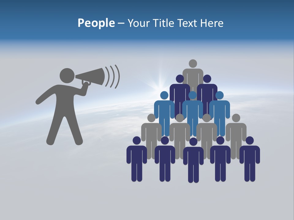 Horizon Planet Illustration PowerPoint Template