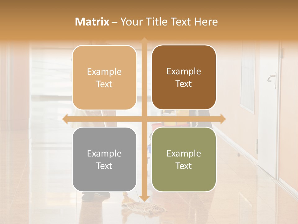 A Woman Cleaning The Floor With A Mop PowerPoint Template