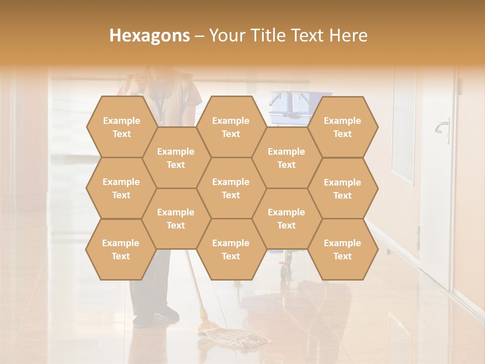 A Woman Cleaning The Floor With A Mop PowerPoint Template