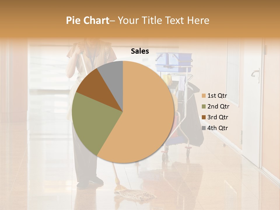 A Woman Cleaning The Floor With A Mop PowerPoint Template