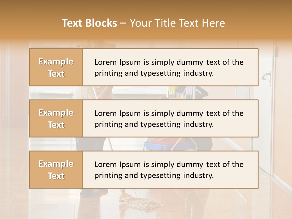 A Woman Cleaning The Floor With A Mop PowerPoint Template