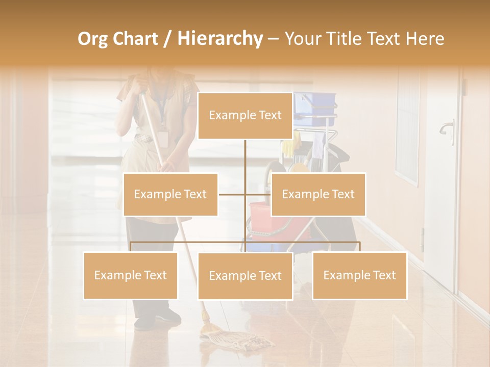 A Woman Cleaning The Floor With A Mop PowerPoint Template