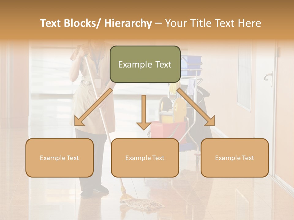 A Woman Cleaning The Floor With A Mop PowerPoint Template