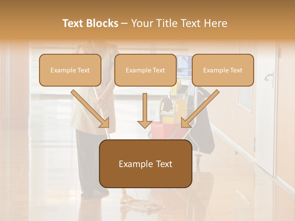 A Woman Cleaning The Floor With A Mop PowerPoint Template
