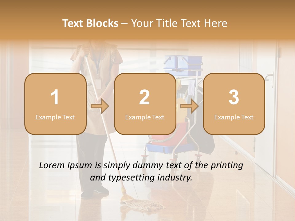 A Woman Cleaning The Floor With A Mop PowerPoint Template