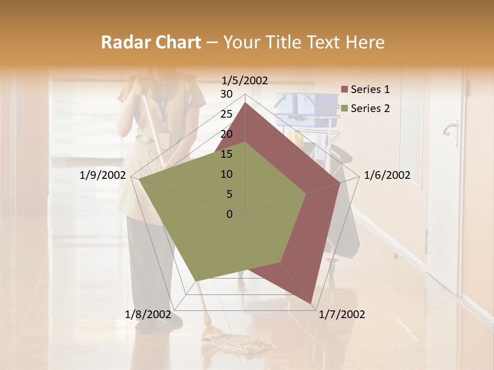 A Woman Cleaning The Floor With A Mop PowerPoint Template