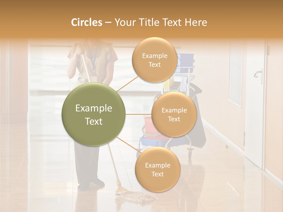 A Woman Cleaning The Floor With A Mop PowerPoint Template