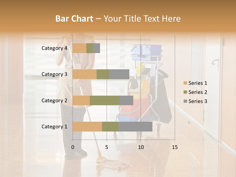 A Woman Cleaning The Floor With A Mop PowerPoint Template