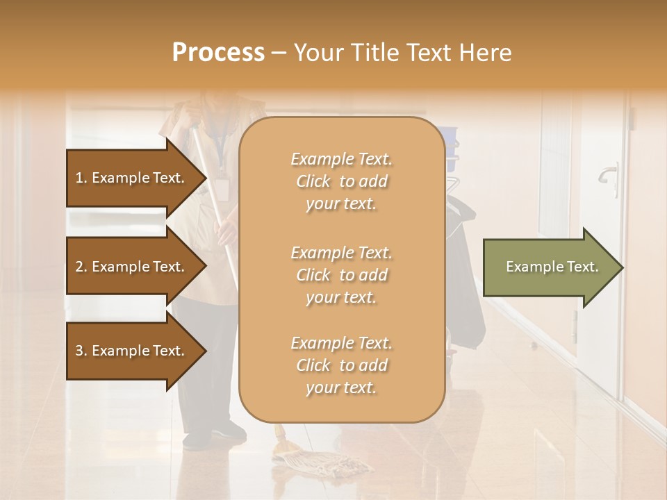 A Woman Cleaning The Floor With A Mop PowerPoint Template