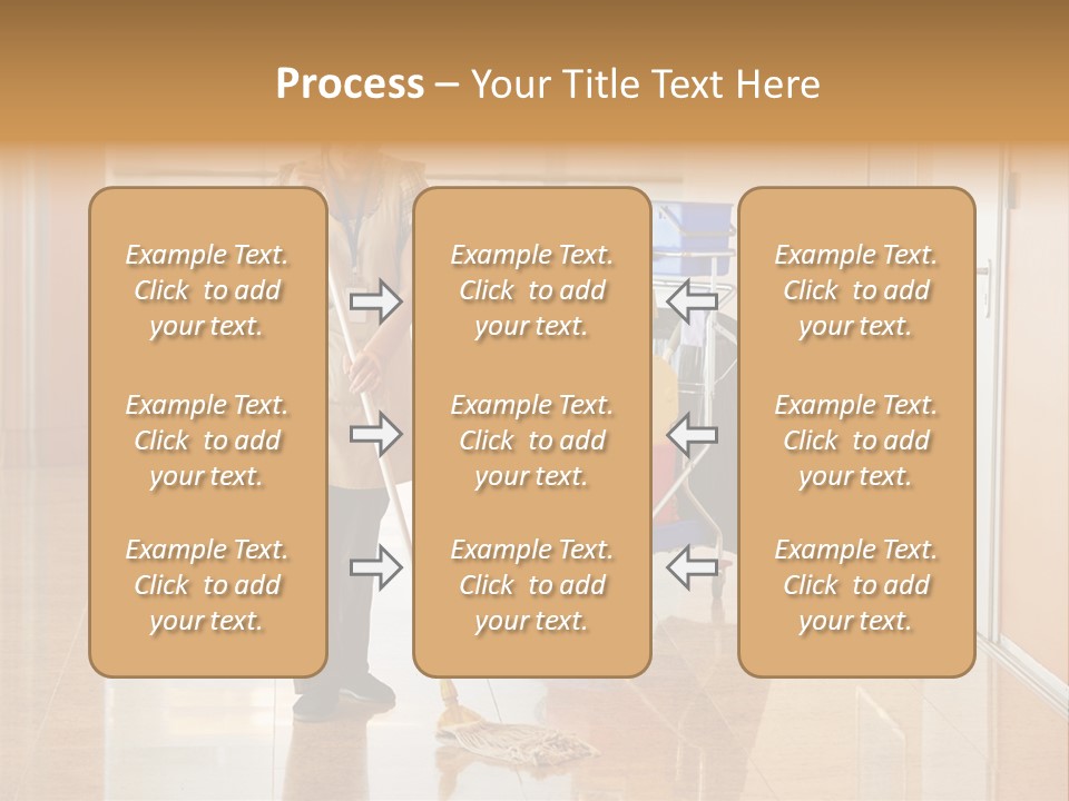 A Woman Cleaning The Floor With A Mop PowerPoint Template