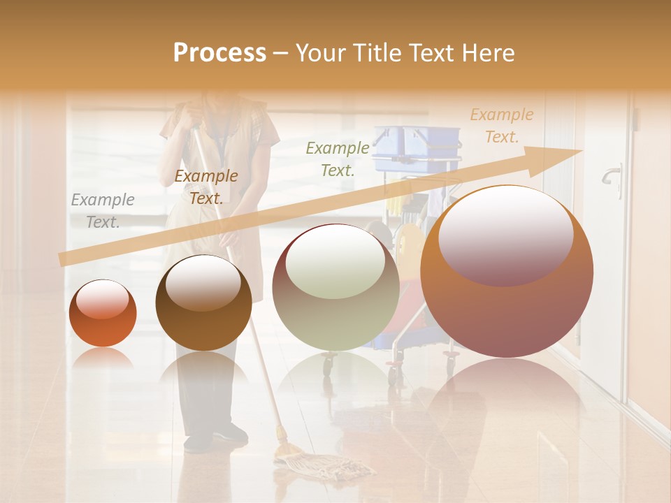 A Woman Cleaning The Floor With A Mop PowerPoint Template