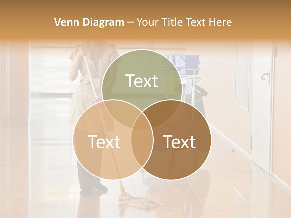 A Woman Cleaning The Floor With A Mop PowerPoint Template