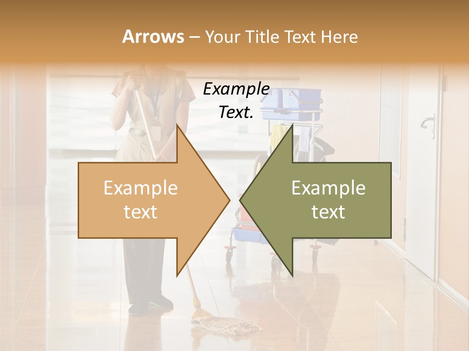 A Woman Cleaning The Floor With A Mop PowerPoint Template