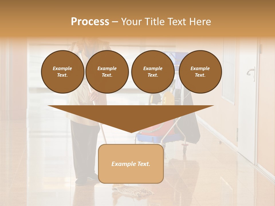 A Woman Cleaning The Floor With A Mop PowerPoint Template