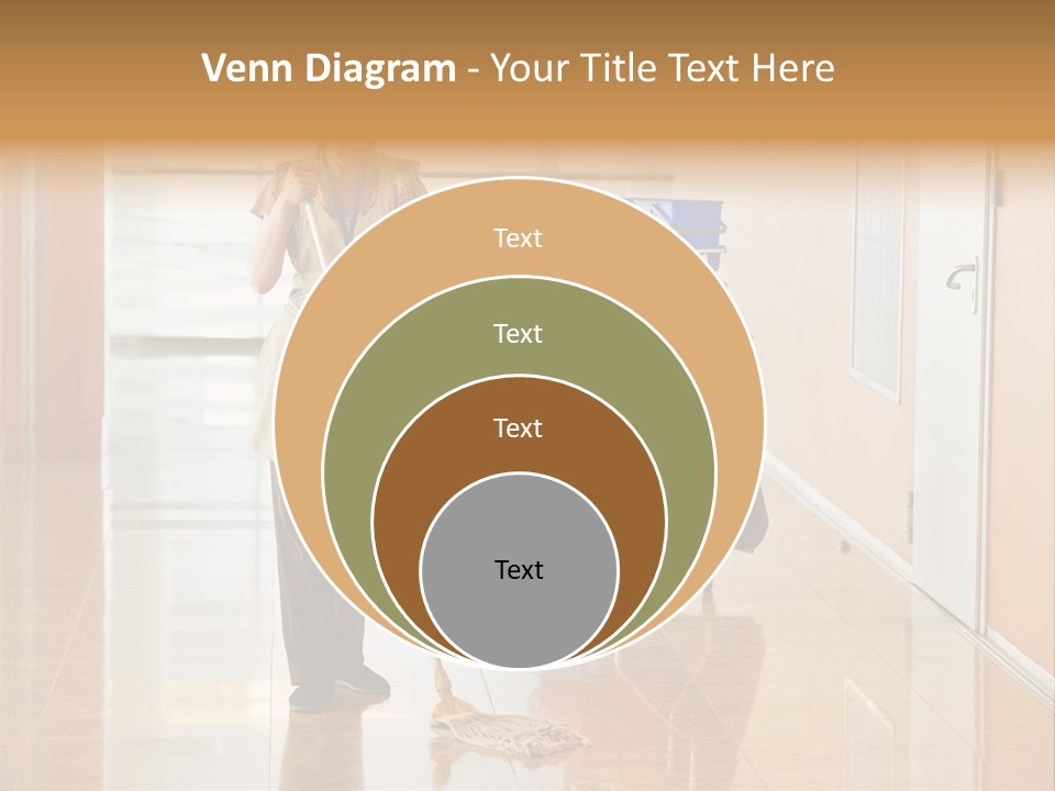 A Woman Cleaning The Floor With A Mop PowerPoint Template