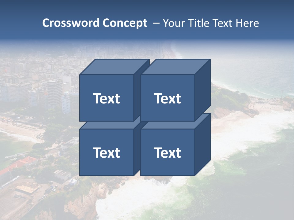 Ipanema Beach Aerial View Ocean PowerPoint Template