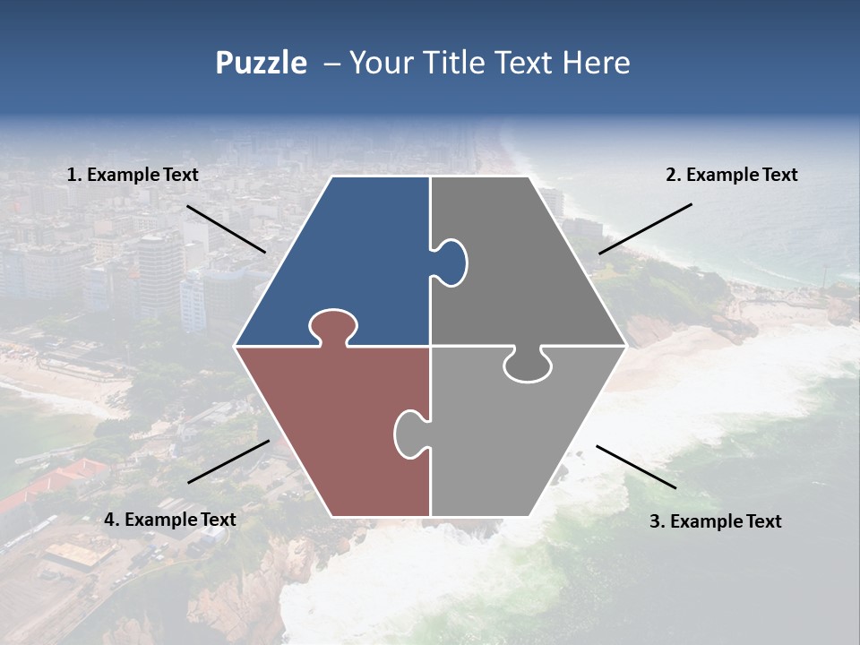 Ipanema Beach Aerial View Ocean PowerPoint Template